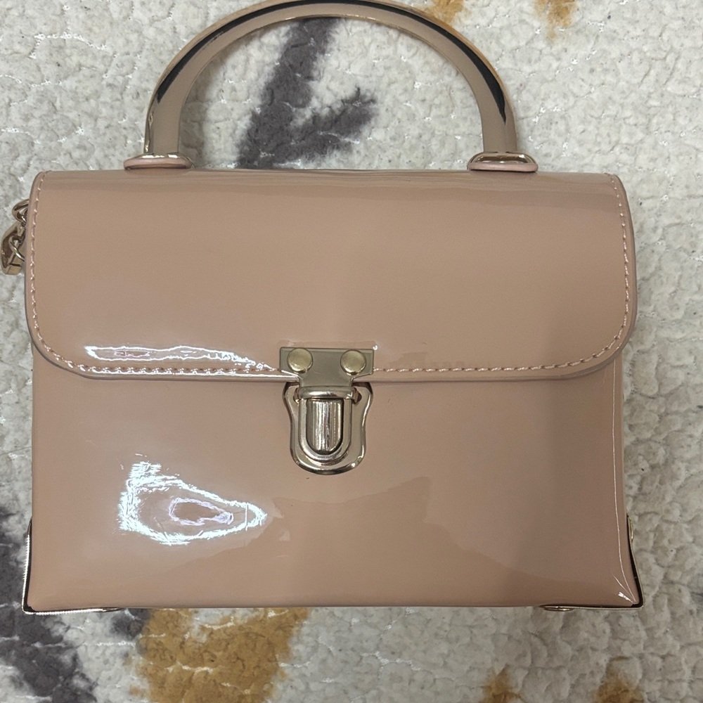 Olivia Miller Glossy Beige Mini Bag
